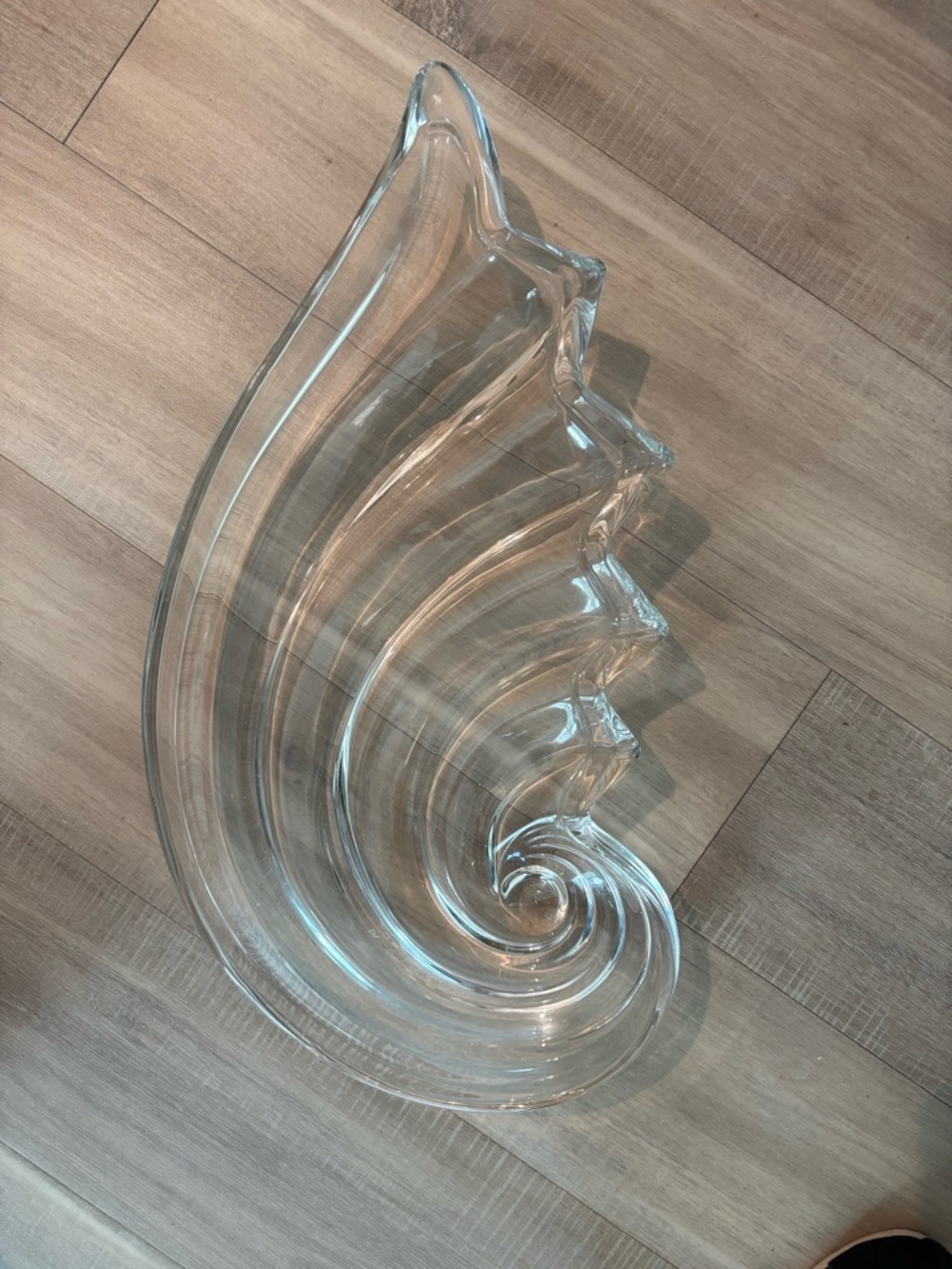 Clear Glass Shell Decorative Bowl